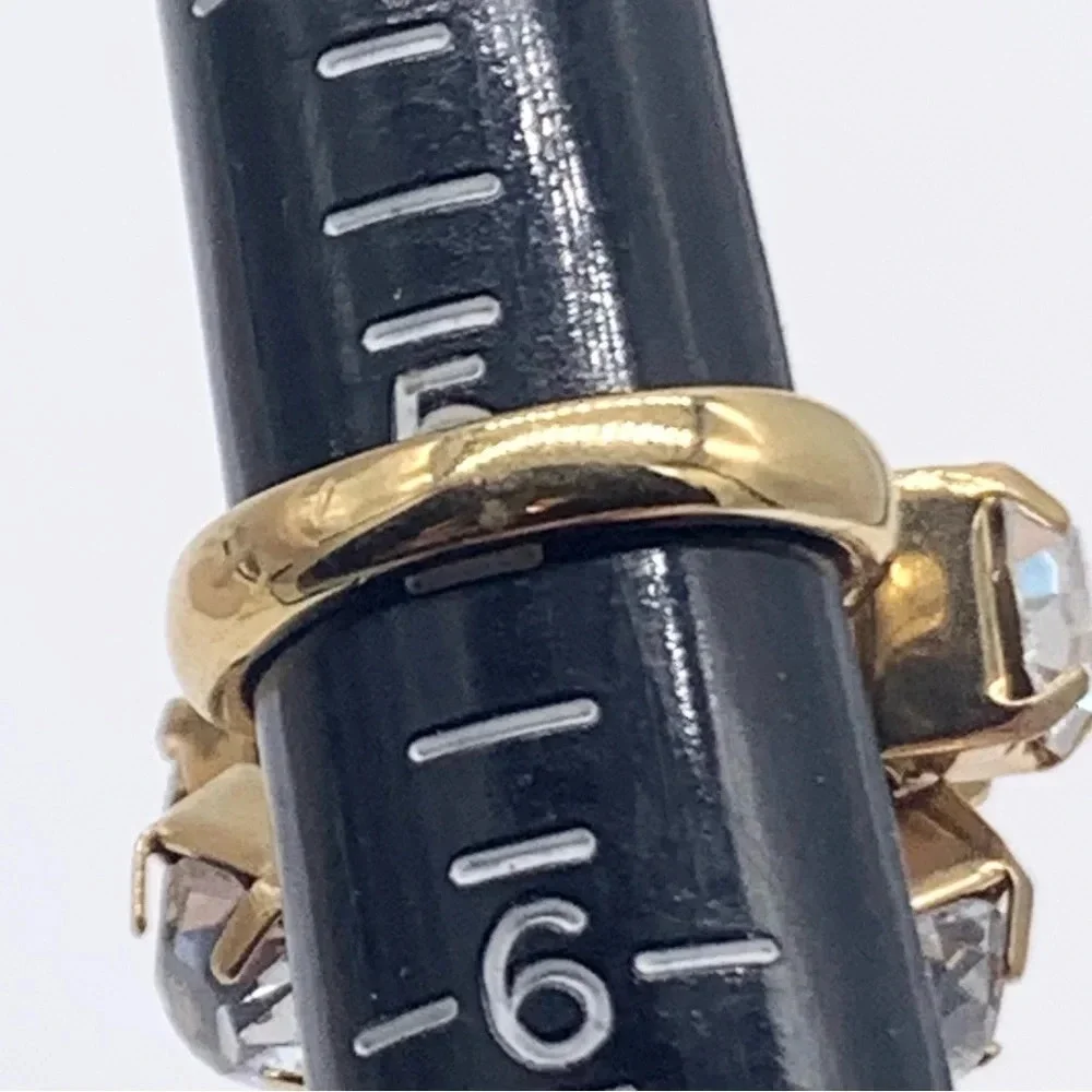 J. Crew Jeweled Bauble Gold Ring 5